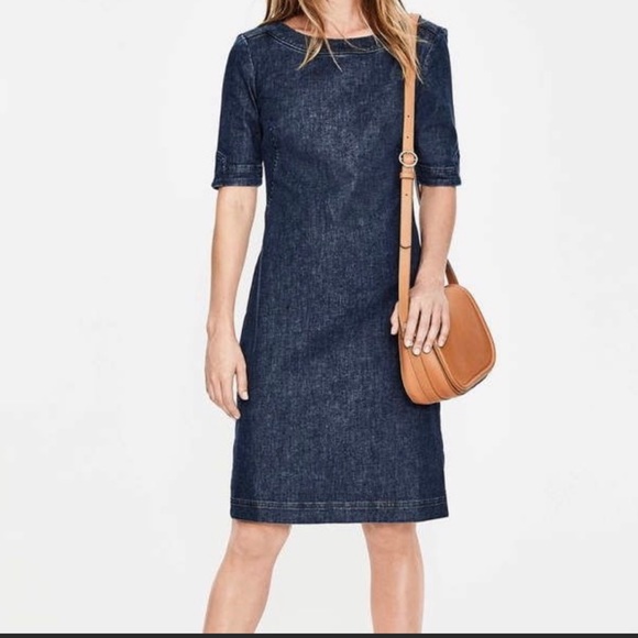 Boden Dresses & Skirts - Boden Rhea Denim Chambray Sheath Dress (Size 6 Long)